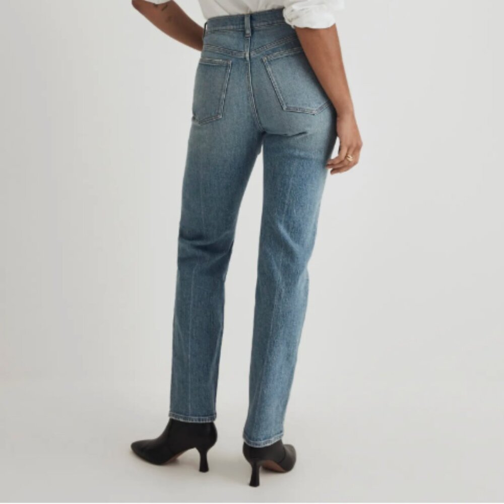 Madewell The '90s Creased High Waist Straight Leg Jeans - 29R